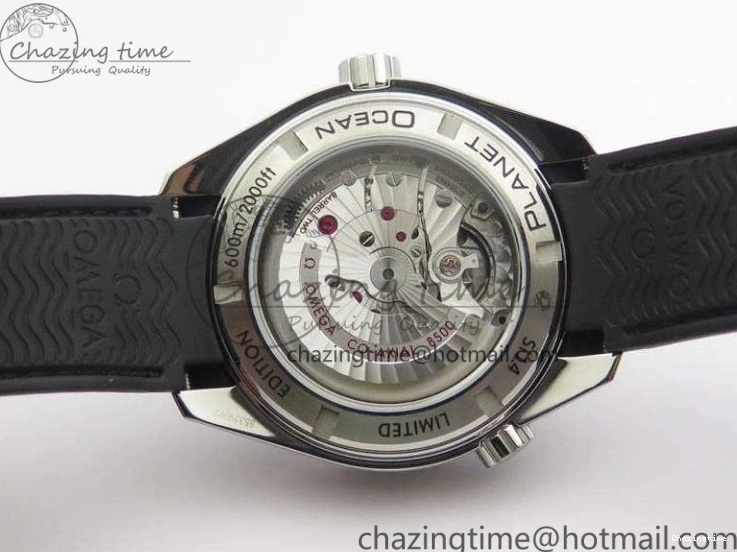 0119 Planet Ocean Pro Ceramic Bezel 45mm 1:1 OMF Best Edition On Rubber Strap A8500 (Black Balance Wheel) MoistureWicking 8136